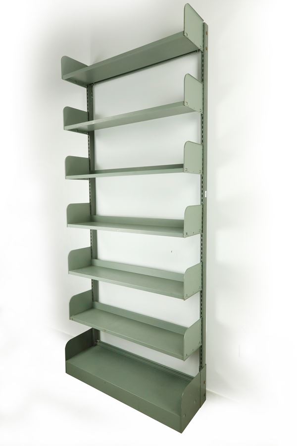 Gio Ponti - Libreria a sei ripiani in metallo laccato verde