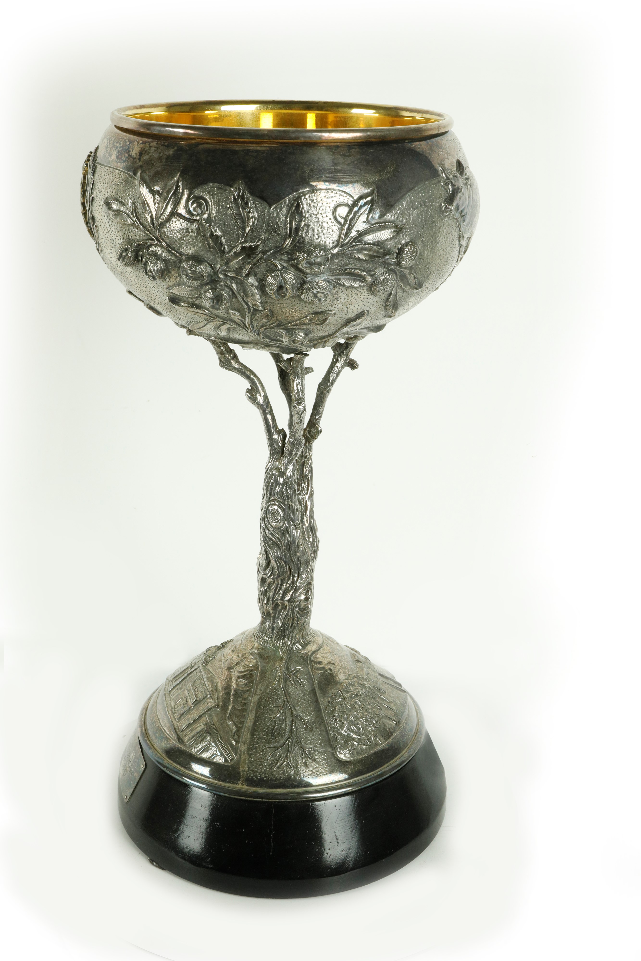 Coppa argentata della 25esima fiera del bue grasso. Moncalvo 1949