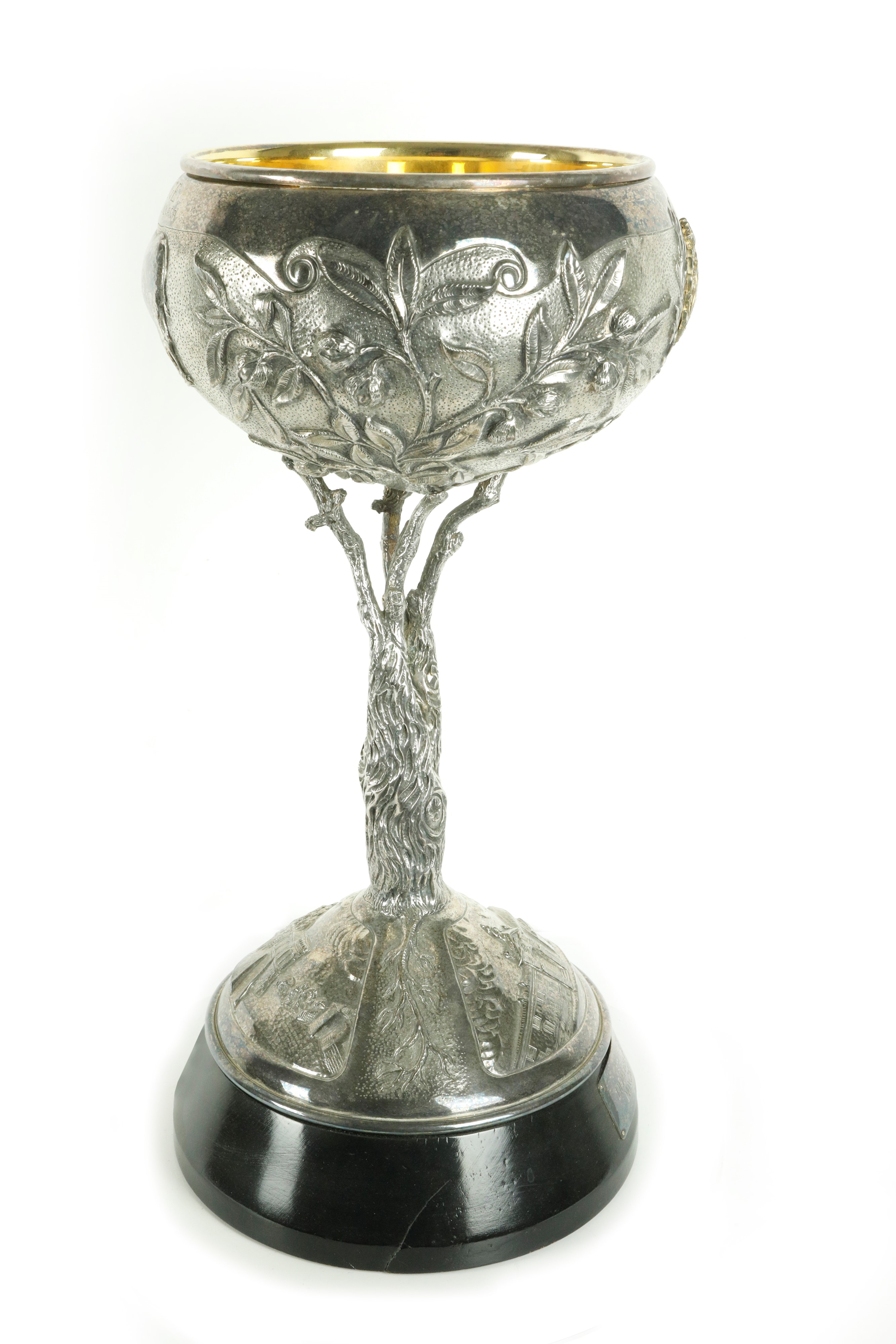 Coppa argentata della 25esima fiera del bue grasso. Moncalvo 1949