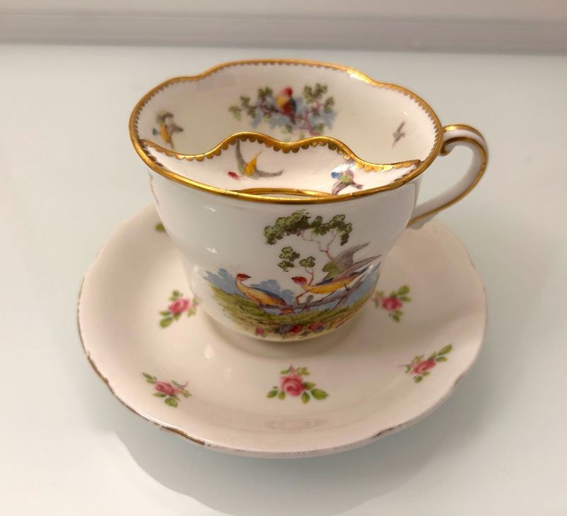 Manifattura Inglese Dell'ultimo Quarto del XIX Secolo - Tazza Vittoriana Usata dagli Uomini per N...