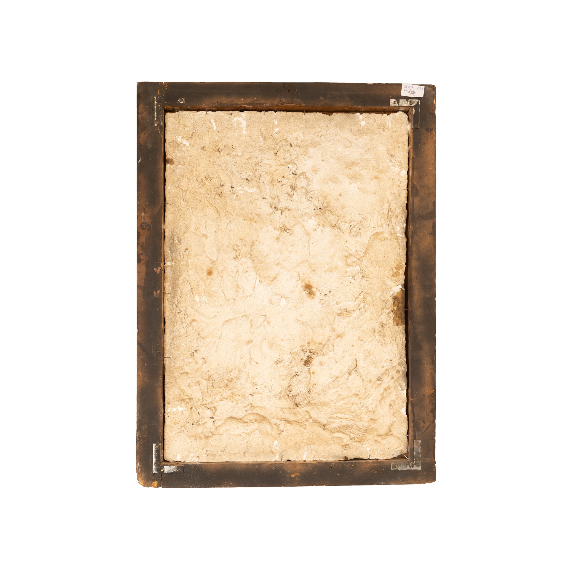 Altorilievo in scagliola dorata raffigurante Crocifissione