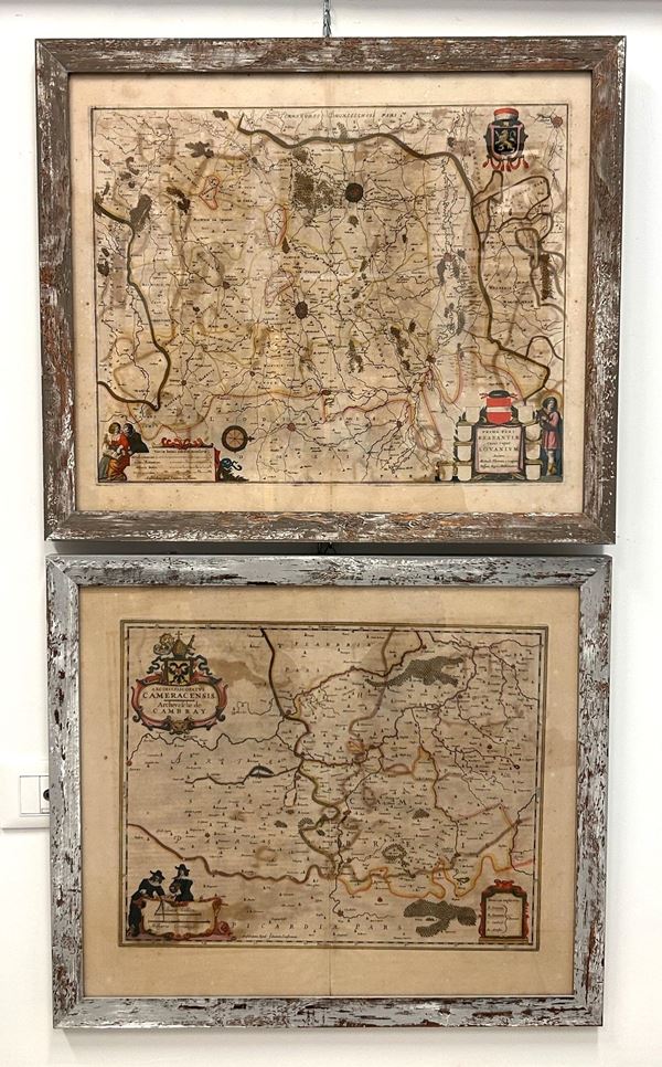 Lotto di due mappe: Cambray e Lovanium