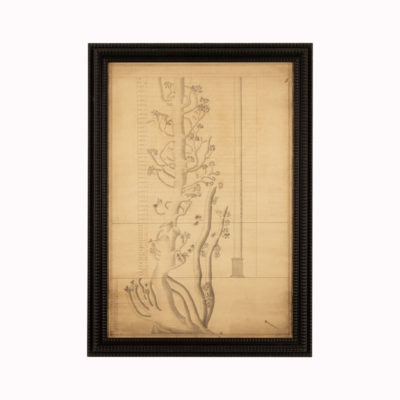 Lotto di due mappe con tabella genealogica sotto forma di albero dei monarchi d'Inghilterra e di ...