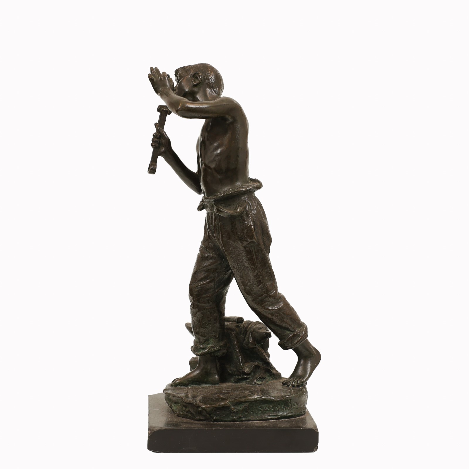 Costantino Barbella - Fuoco e fumo, scultura in bronzo