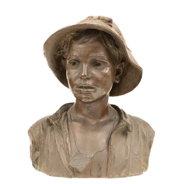 Costantino  Barbella - Scultura in bronzo 'Il Campagnolo'
