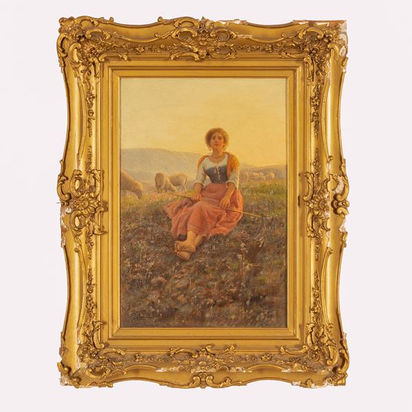 Raffaello Celommi - Il riposo della pastorella