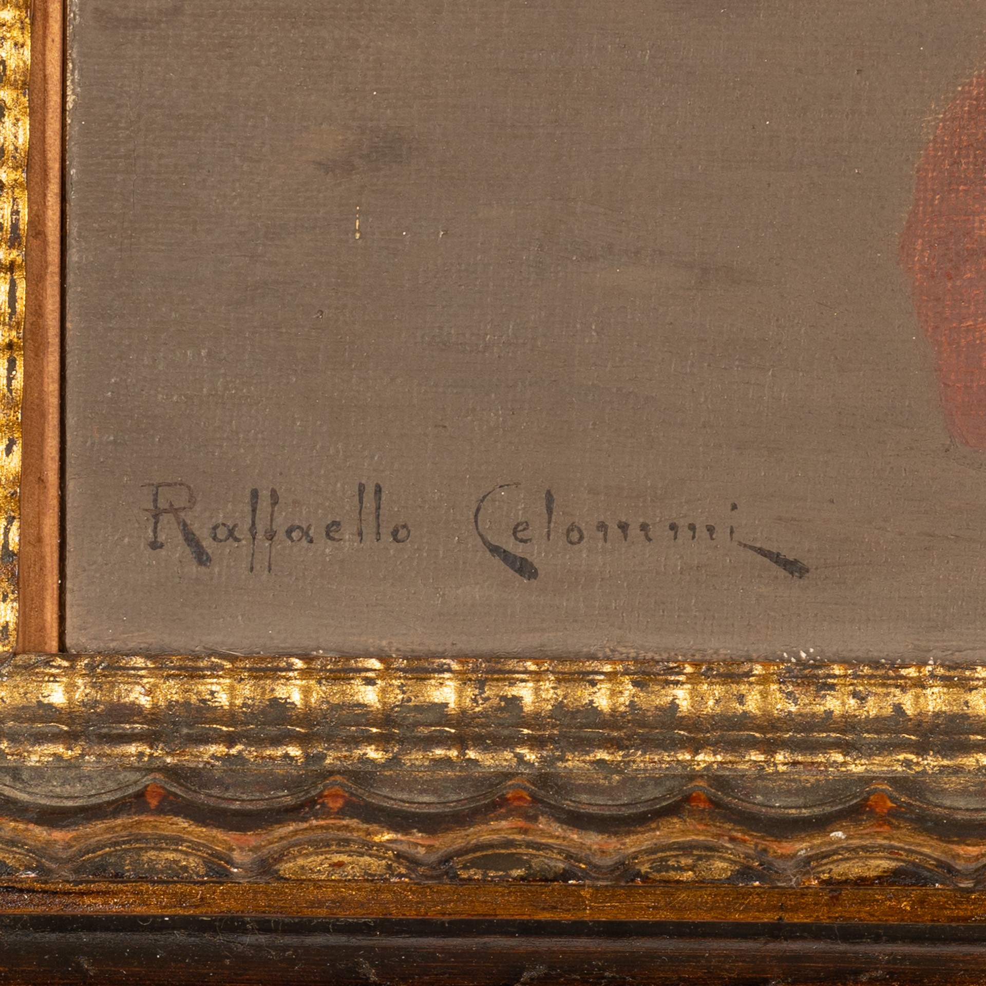 Raffaello Celommi - I doni del mare, olio su tela
