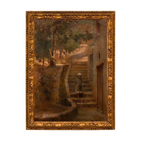 Francesco De Nicola - Scena di borgo 