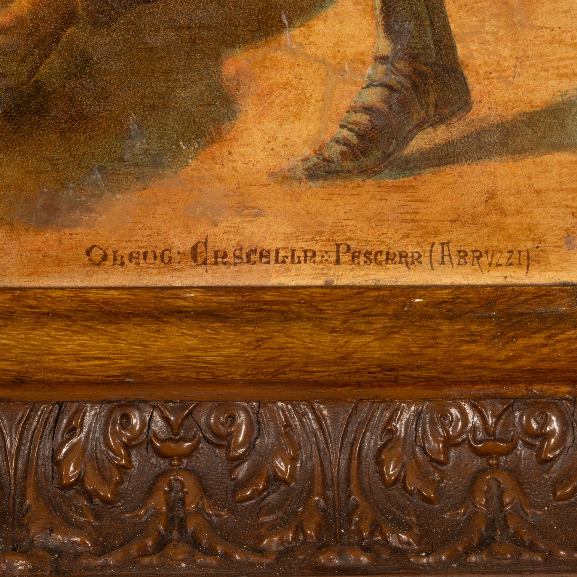 Basilio Cascella - Massacro degli Albigesi, oleografia