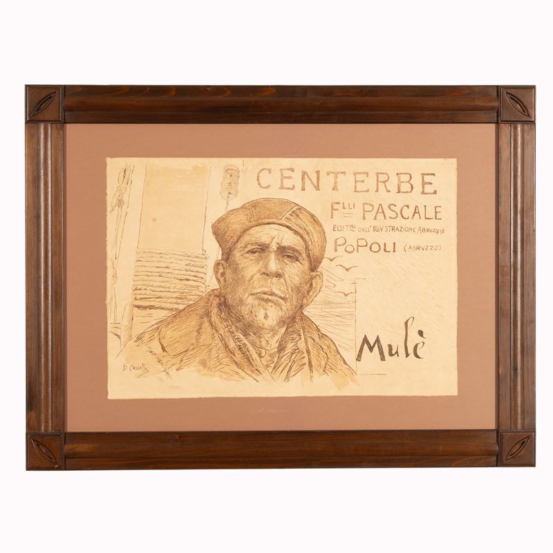 Basilio Cascella - Mulè - Litografia, cm 60,5x81