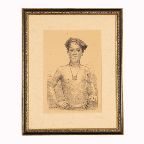 Basilio Cascella - Giovinetto in costume