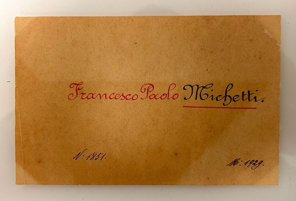 Faldone con cartoline, telegrammi di Francesco Paolo Michetti