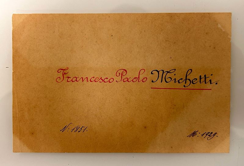 Faldone con cartoline, telegrammi di Francesco Paolo Michetti