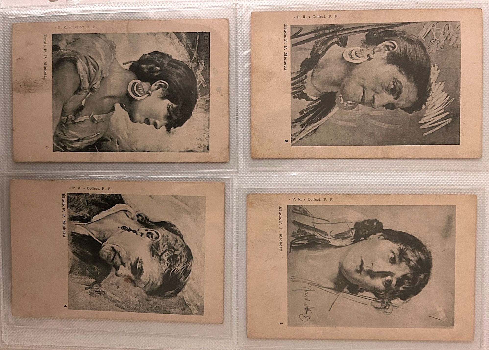 Faldone con cartoline, telegrammi di Francesco Paolo Michetti