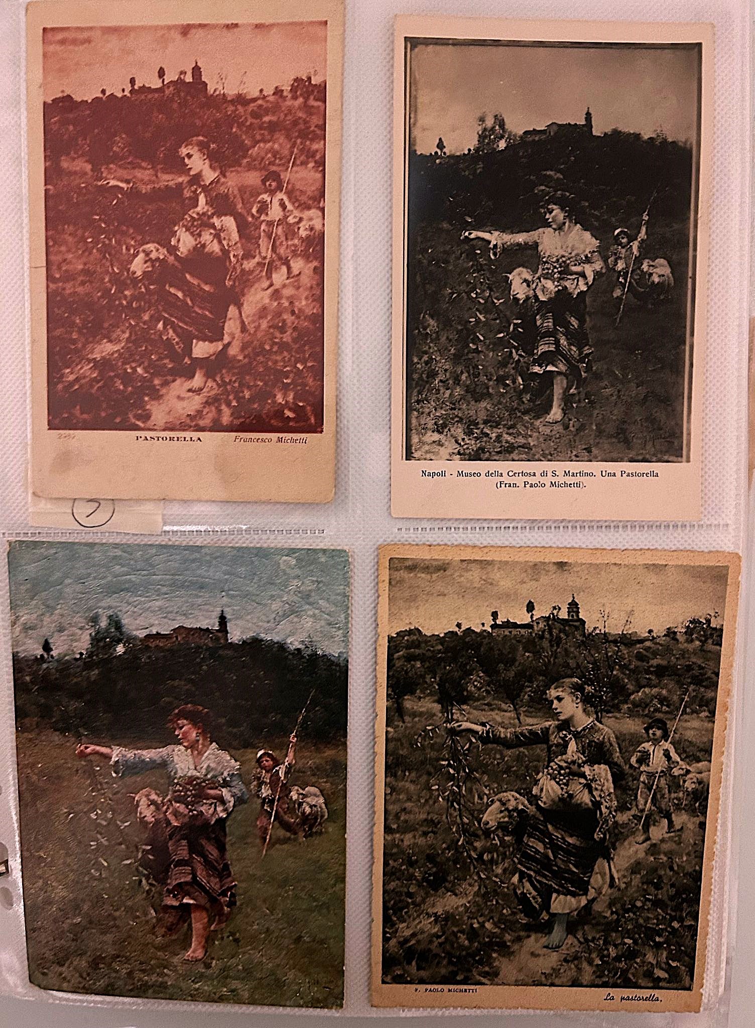 Faldone con cartoline, telegrammi di Francesco Paolo Michetti