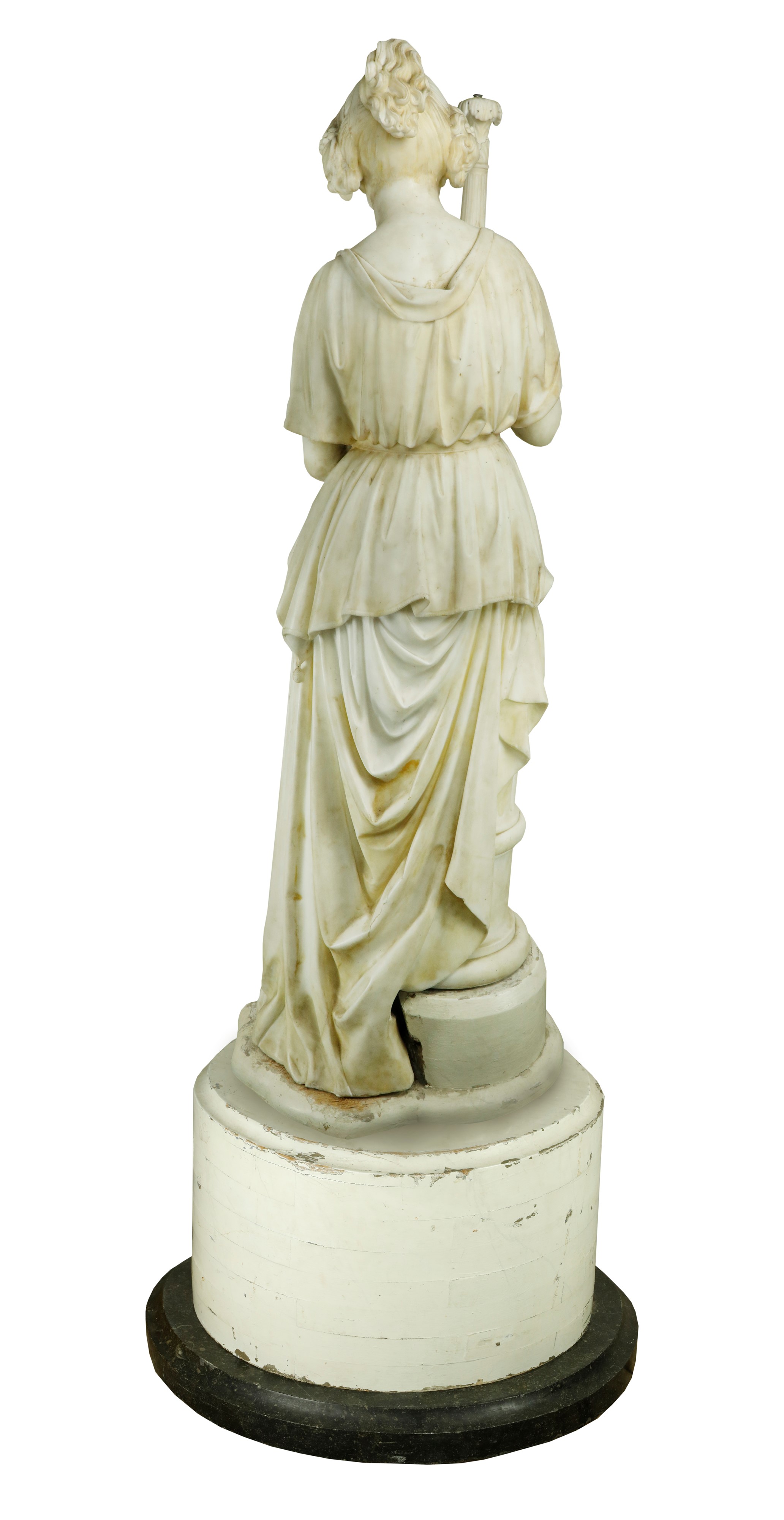 Grande scultura Neoclassica in marmo bianco statuario