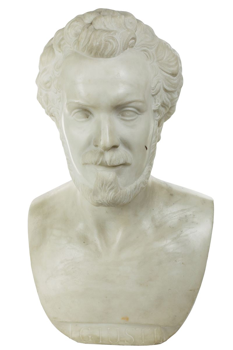 Busto in marmo di Giuseppe Giusti