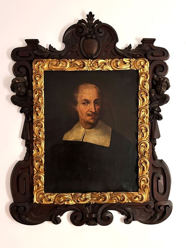 Pittore toscano attivo nella met&#224; del XVII secolo - Pittore romano ritratto di gentiluomo 