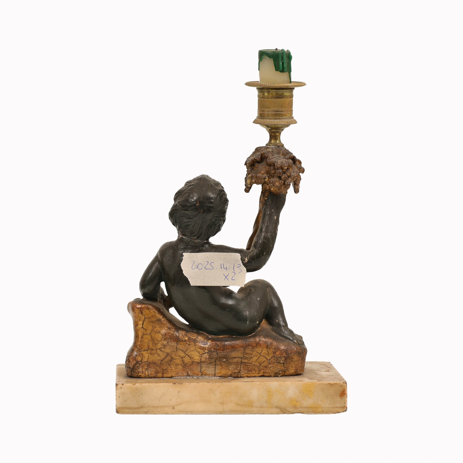 Coppia di candelieri con putti . Periodo Neoclassico