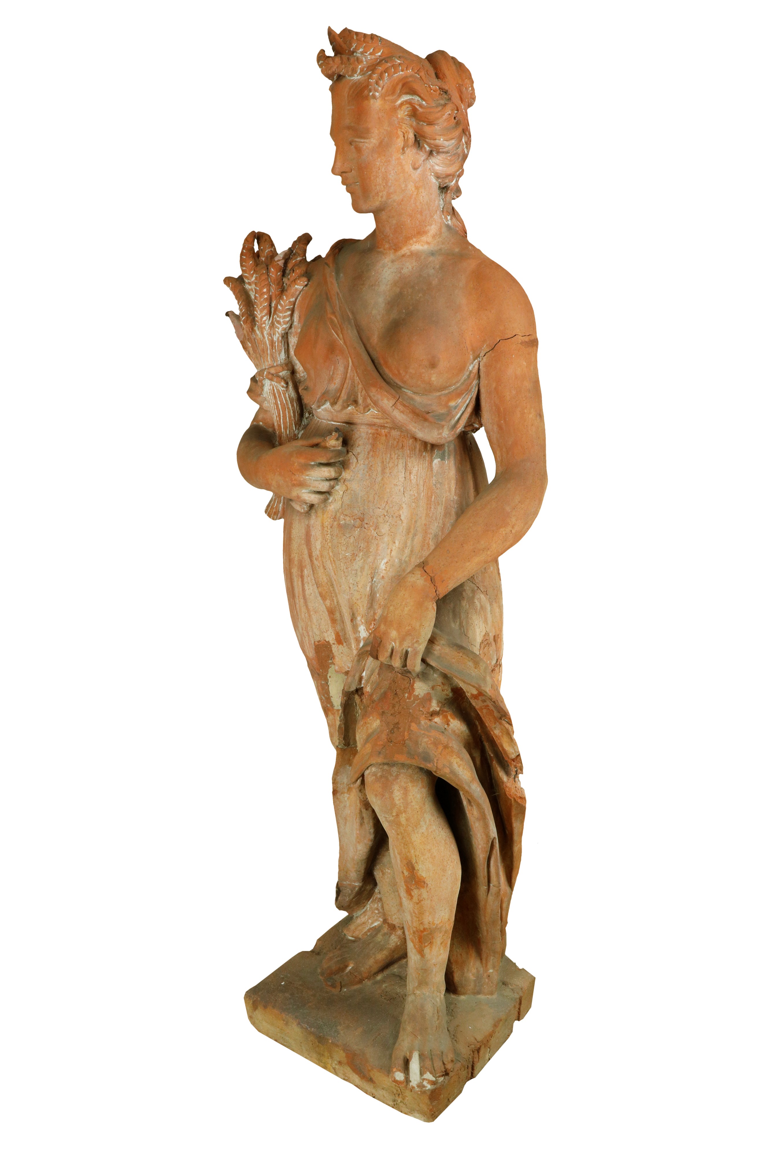 Grande Scultura " Allegoria dell'Estate " terracotta