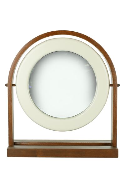 Specchio “Sandretta” SP 63 (Poltronova), cristallo specchiato e cornice in legno laccato