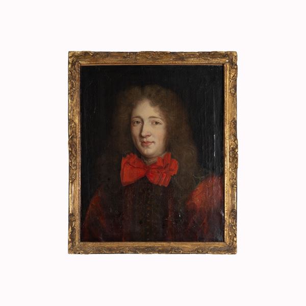 Aubin  Vouet - Giovane gentiluomo con cravattino rosso