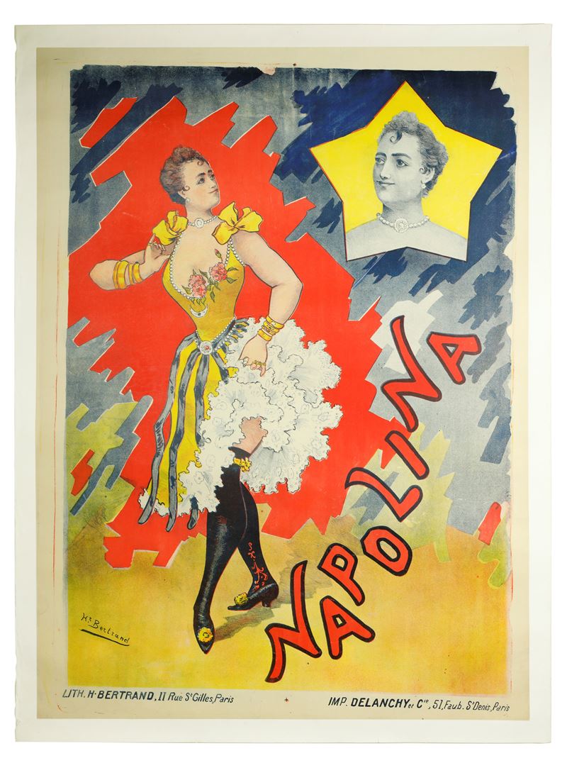 Bertrand, Napolina - litografia montata su tela