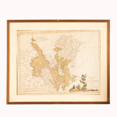 Cartina Geografica " Li Circli Dell'alto e Basso Reno"