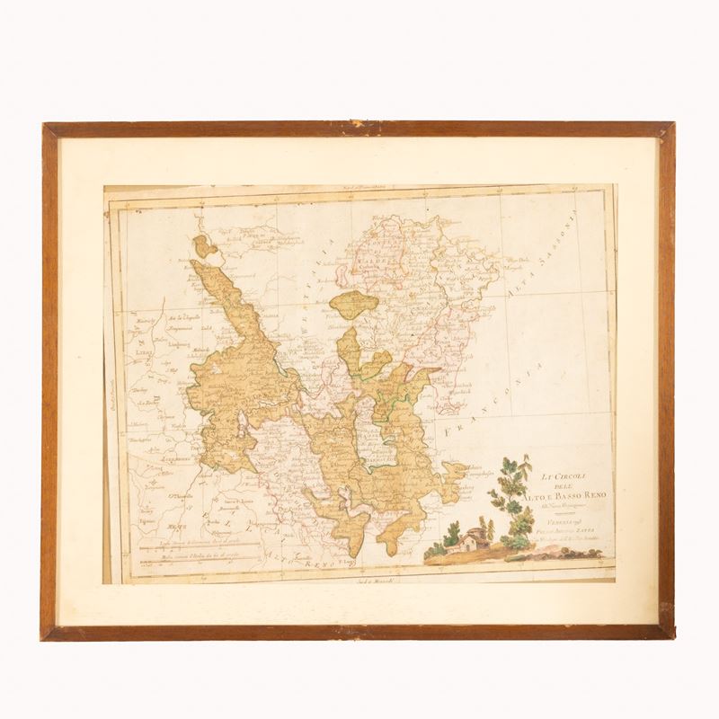 Cartina Geografica " Li Circli Dell'alto e Basso Reno"