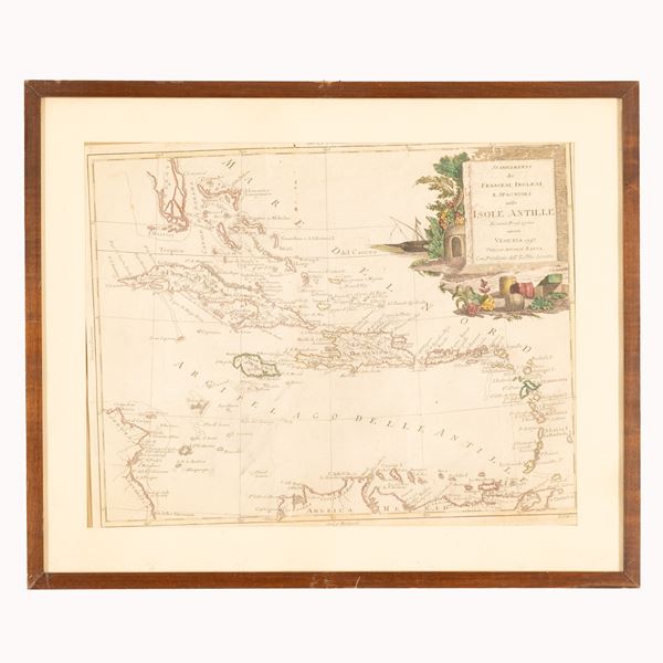 Antonio Zatta - Incisione acquarellata 