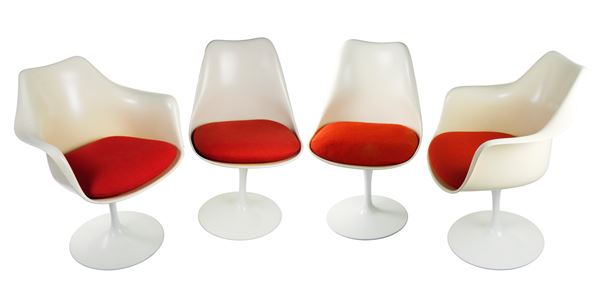 Eero  Saarinen - Gruppo di 4 sedie TULIP, produzione Knoll International - Stati Uniti d'America