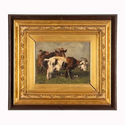 L'amore del caprone, olio su tela