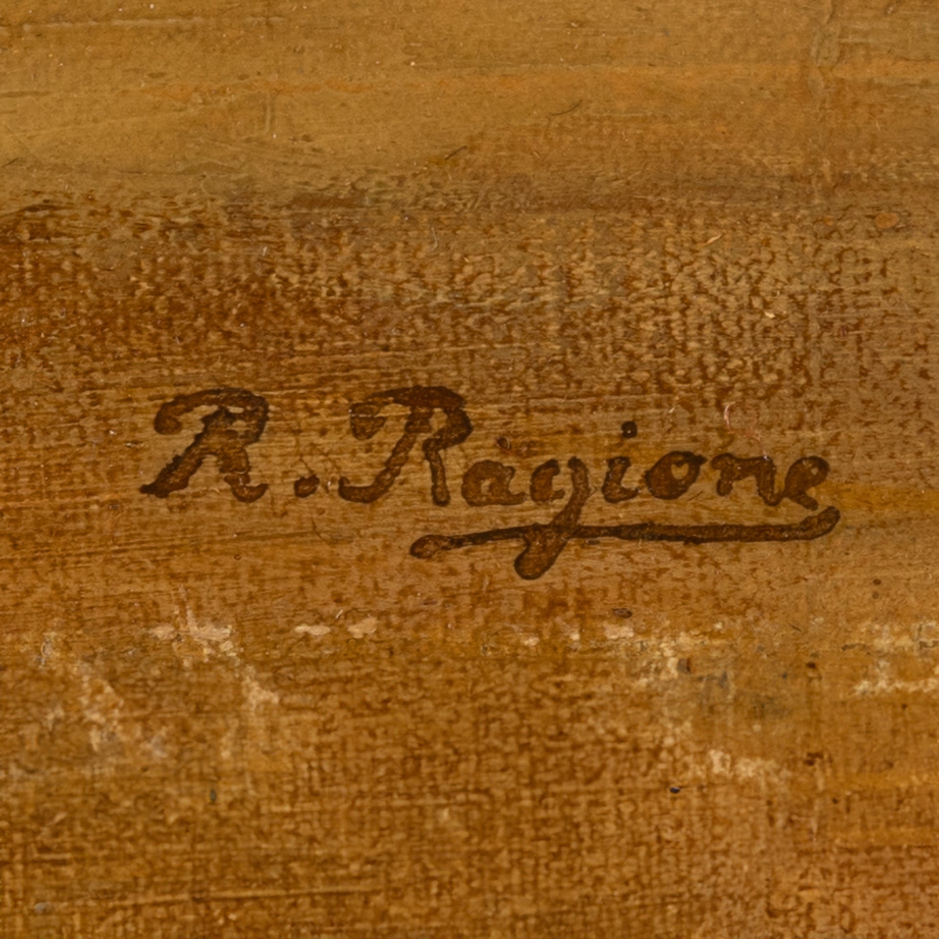 Scorcio di via con venditore di frutta