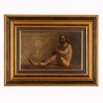 Pittore abruzzese, Nudo di uomo, olio su tela