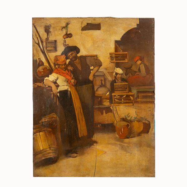Alessandro Milesi - Coppia di innamorati alla festa
