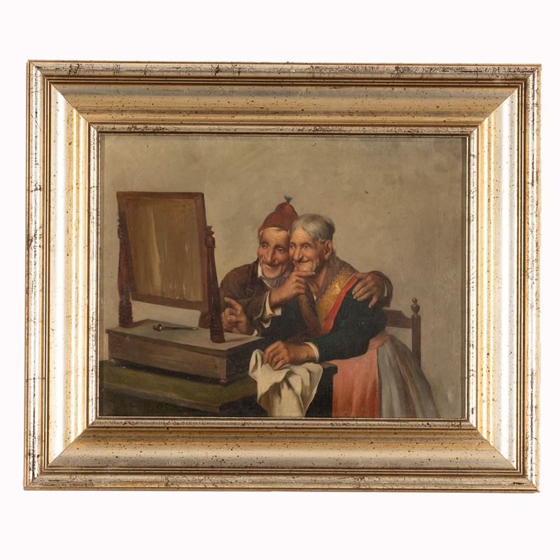 Coppia di anziani si specchiano