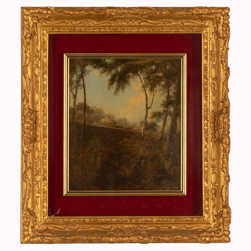 Carovana di buoi e contadini