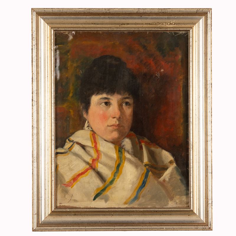 Pittore napoletano "Donna con scialle"