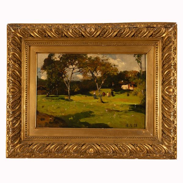 Paesaggio rurale con figure