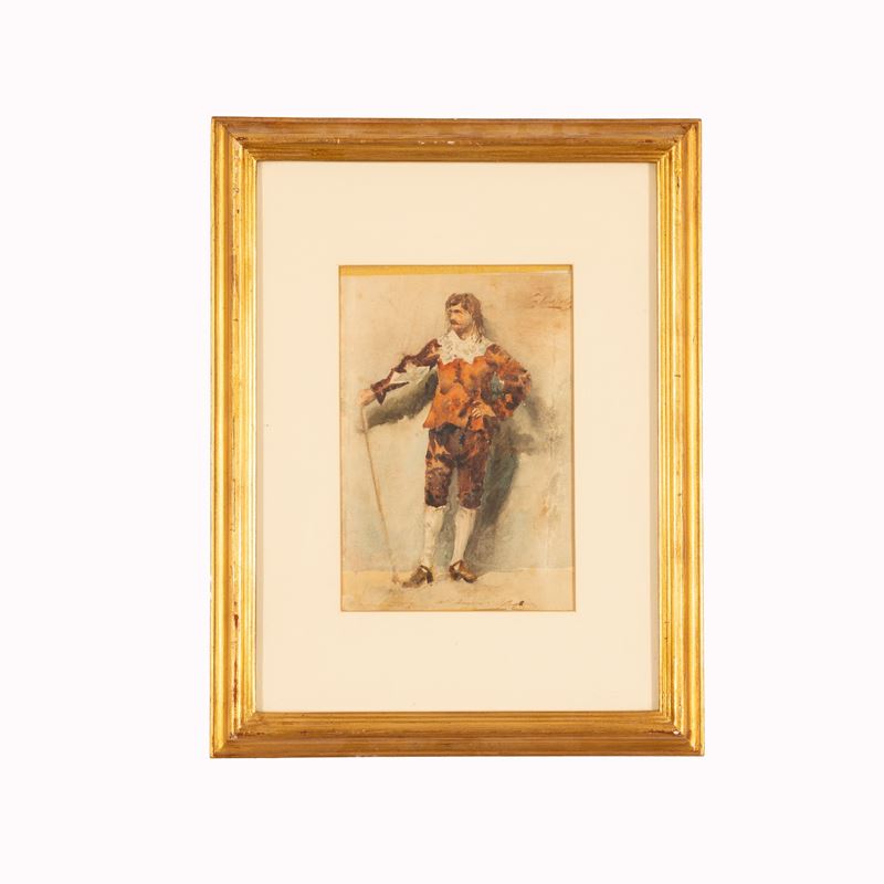 Gentiluomo con bastone da passeggio