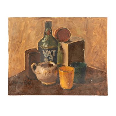 Natura morta - olio su cartone telato, cm 40x50
