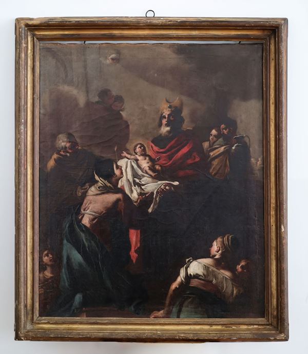 Pittore Napoletano del XVIII secolo - Presentazione di Gesù al Tempio