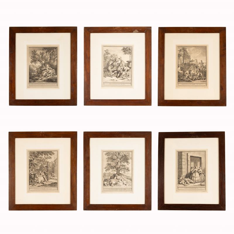 Lotto di 6 Incisioni CM 41,5x54