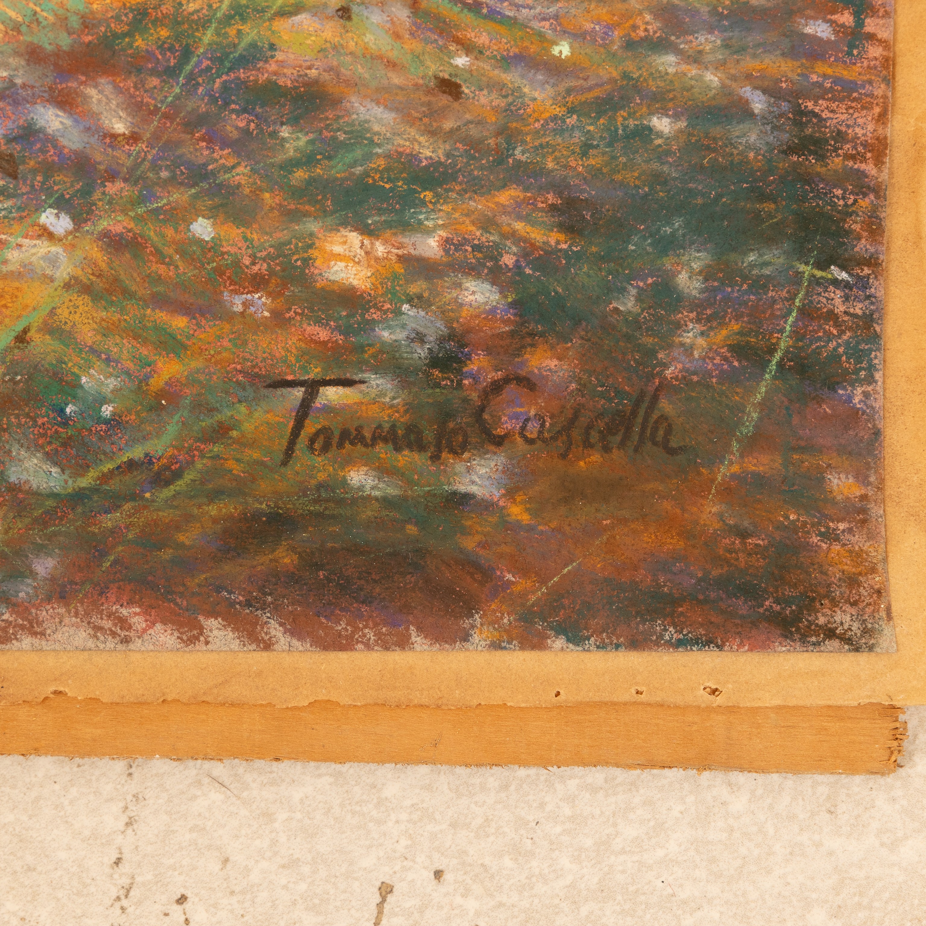Tommaso Cascella - Abruzzo al tramonto - Pastello su carta