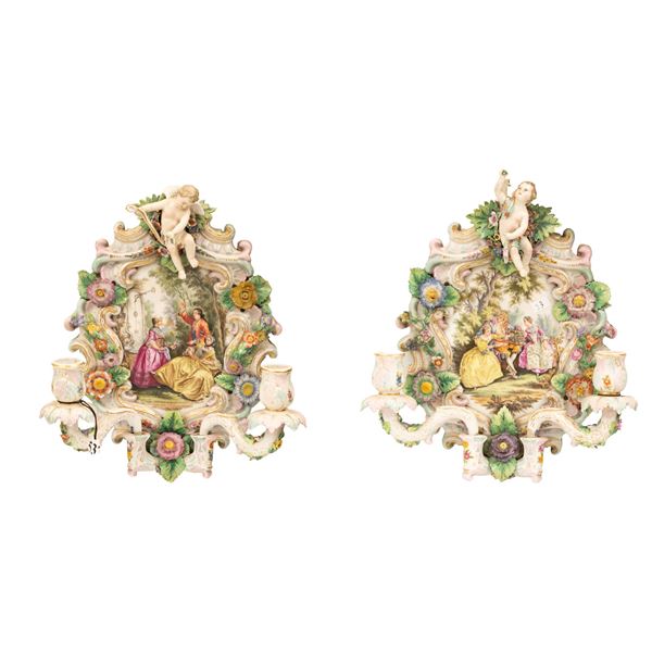 Coppia appliques francesi