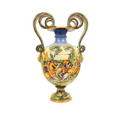 Vaso Istoriato in Maiolica, Molaroni, Pesaro