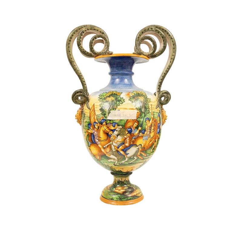 Vaso Istoriato in Maiolica, Molaroni, Pesaro