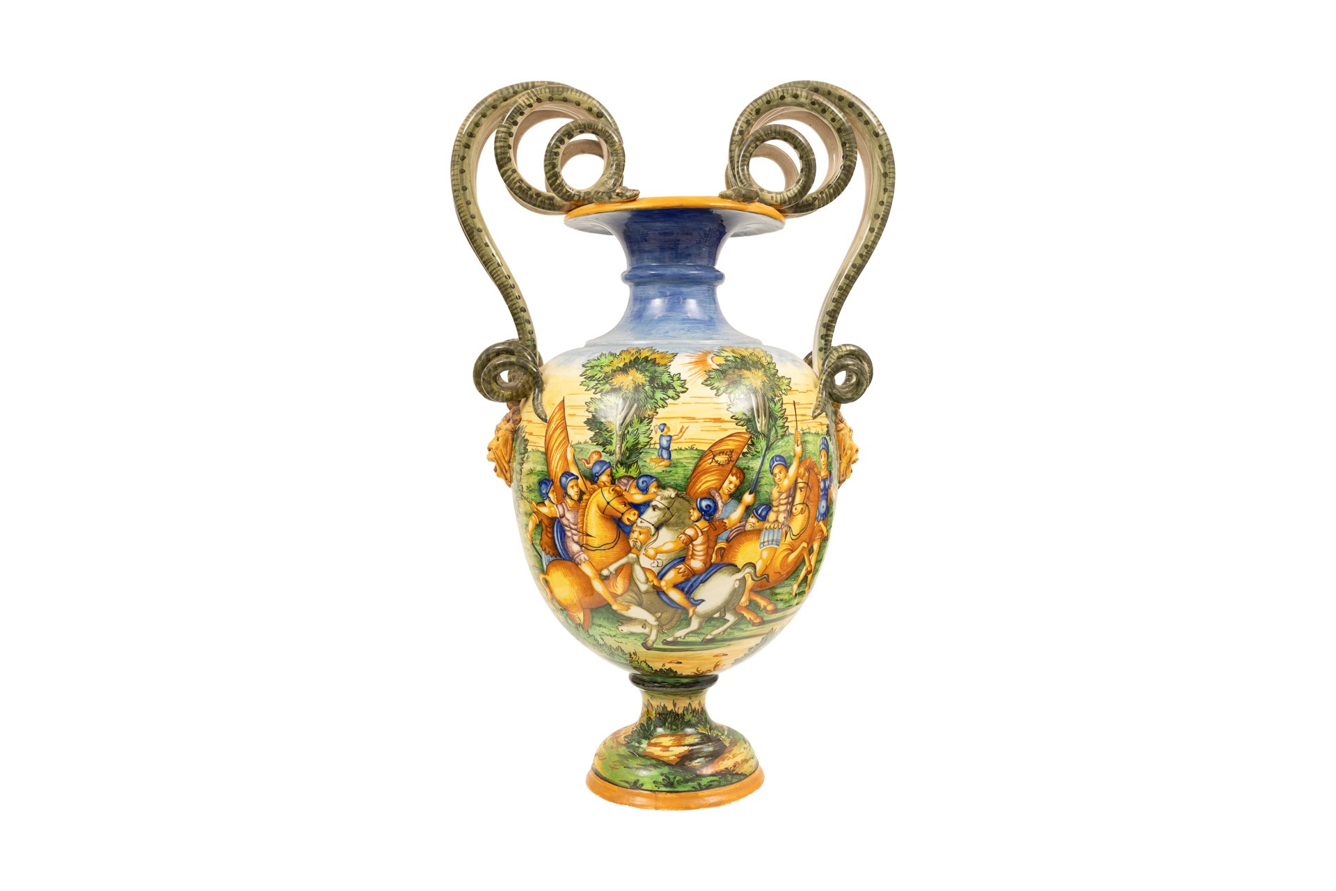 Vaso Istoriato in Maiolica, Molaroni, Pesaro