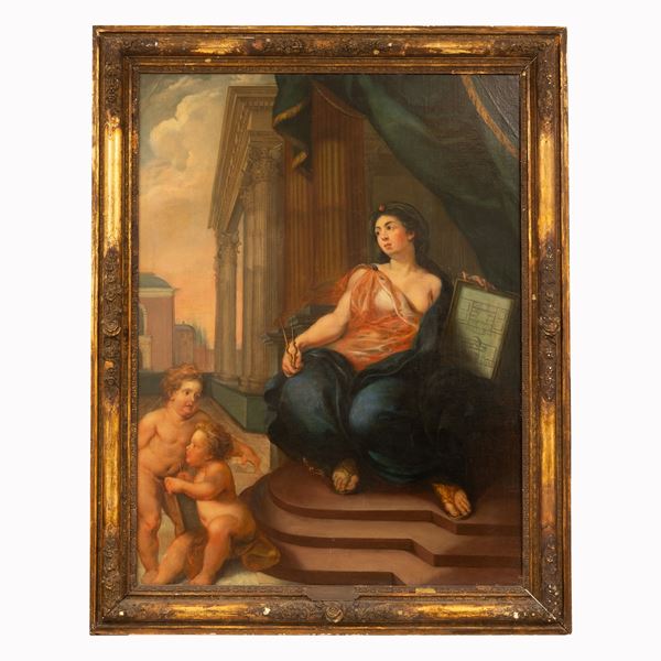 Theodor van Thulden, 1606/1676, (attribuito a). Allegoria dell'Architettura