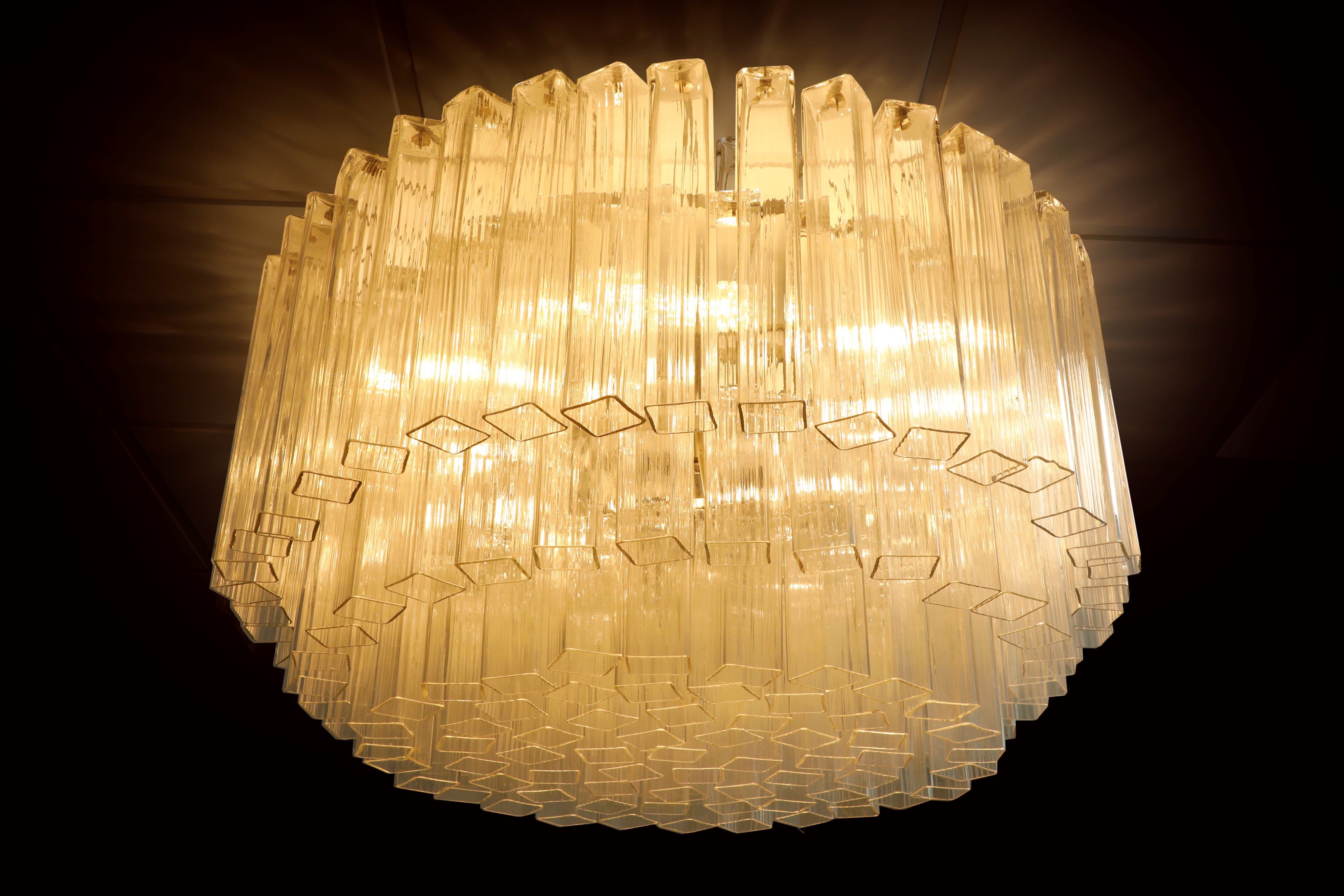 Venini - Lampada a sospensione in vetro soffiato (produzione Murano, Italia), 1970